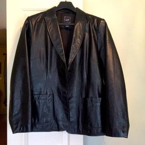 Gap Leather Black Jacket